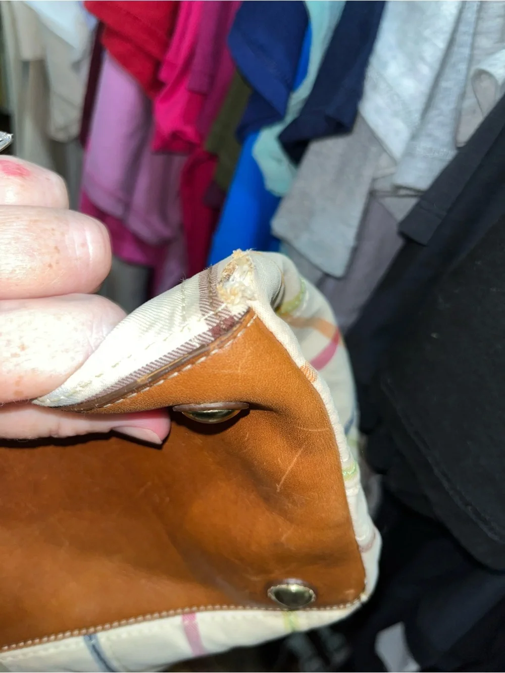 Vintage coach legacy tattersall tote